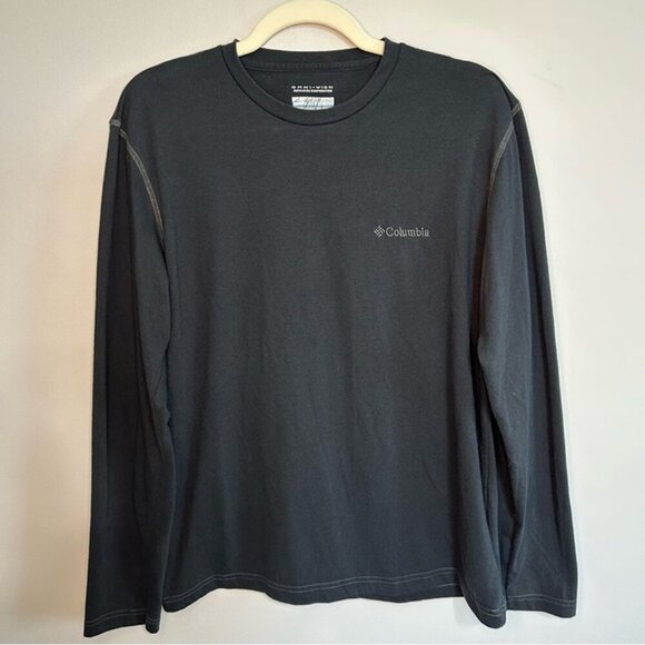 Columbia Omni-Wick Black Long Sleeve Crewneck Athletic T-Shirt Men’s Size Medium - Picture 2 of 6